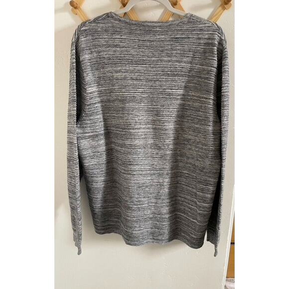 Calibrate Sweater Men's Large Gray Slub Crewneck Pullover Textured Cotton Blend - Picture 7 of 8